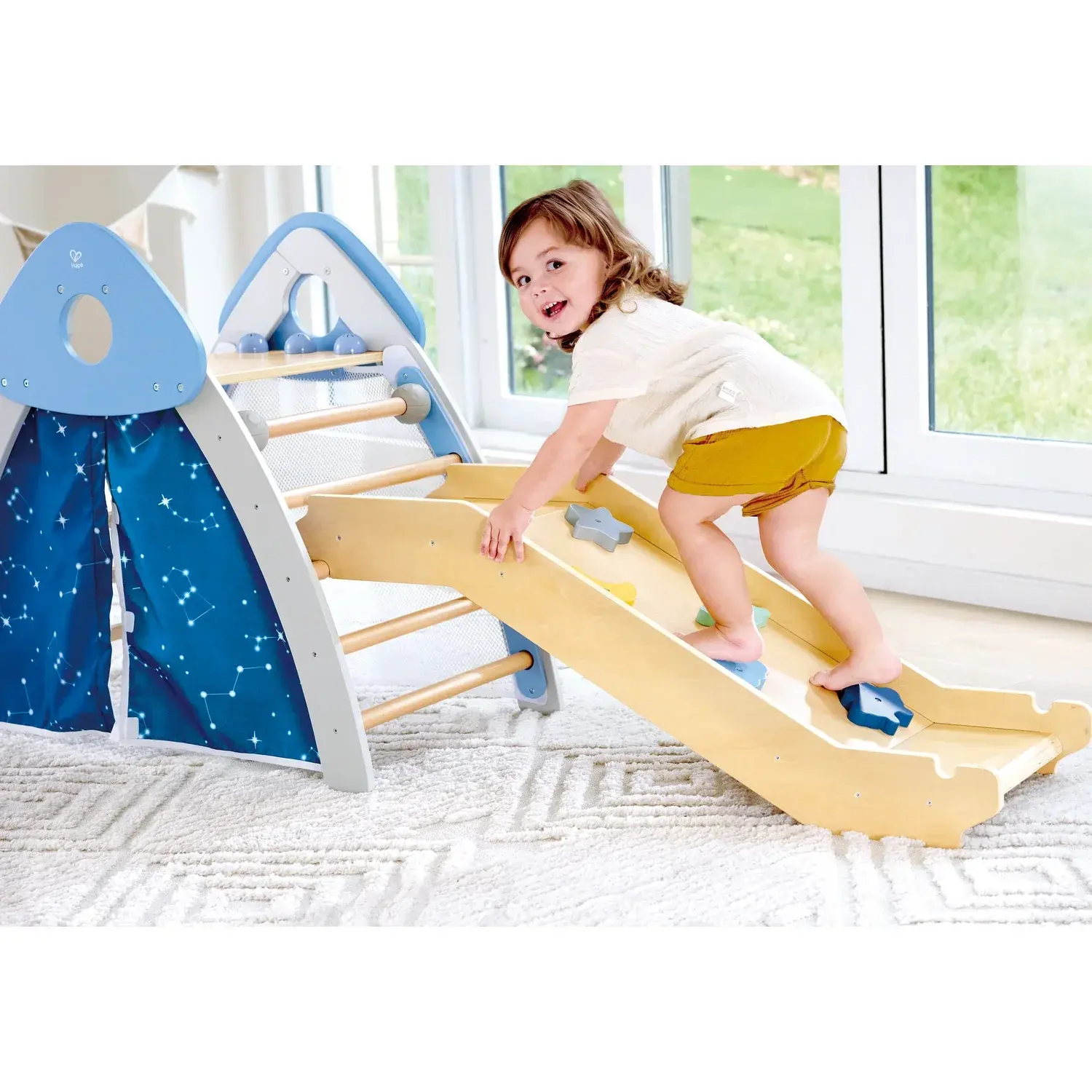 Ensemble de gym 4 en 1 : escalade et toboggan