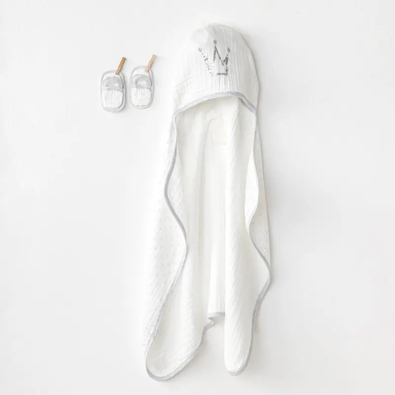 xx Ensemble de serviettes en mousseline de coton blanc - Andywawa