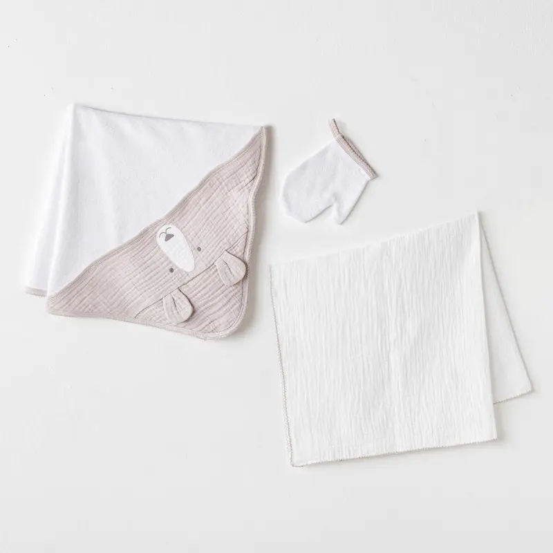 Ensemble de serviettes pour bébé garçon 3 pièces AC25877