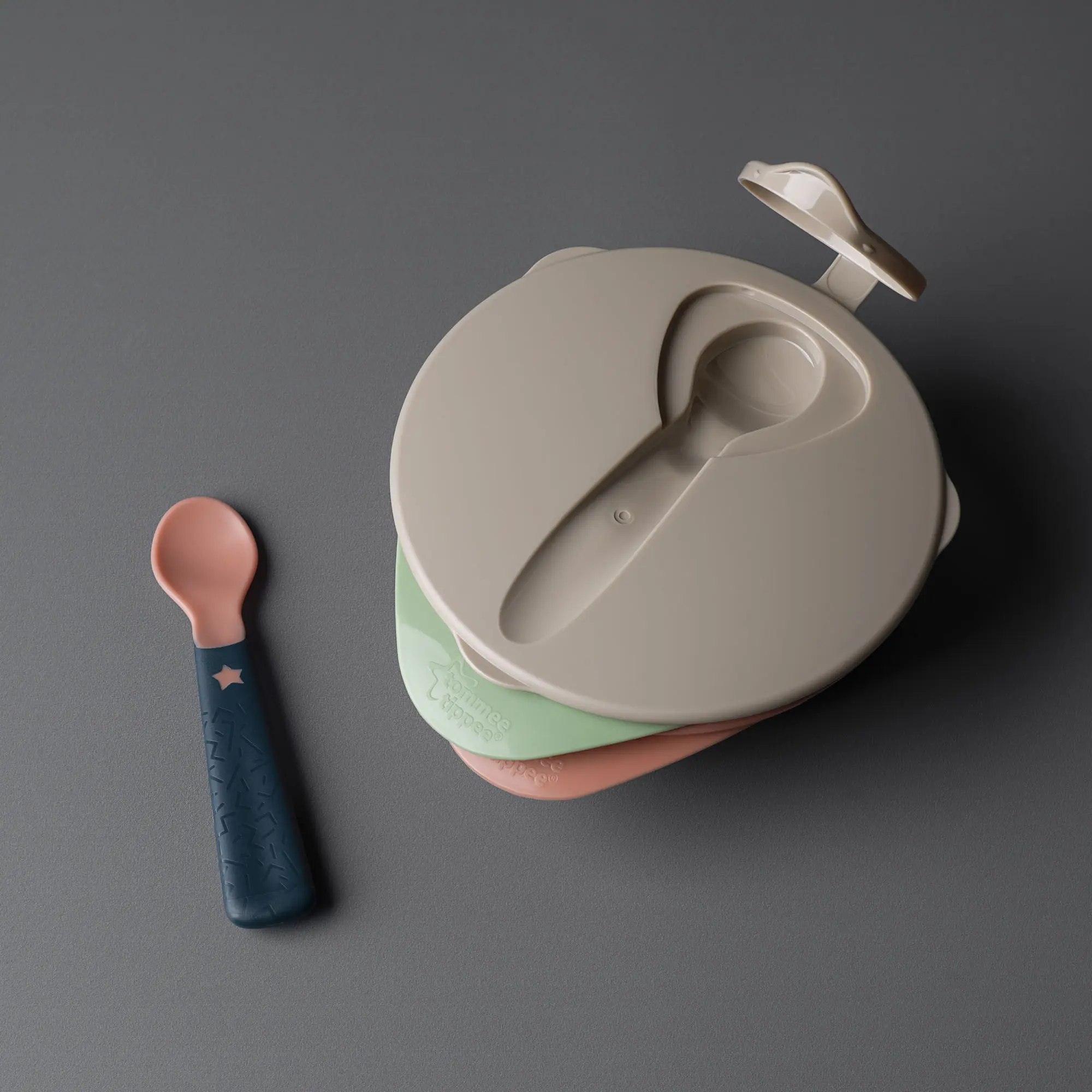 Gamelles Tommee Tippee Easy Scoop avec couvercle de voyage et cuillère