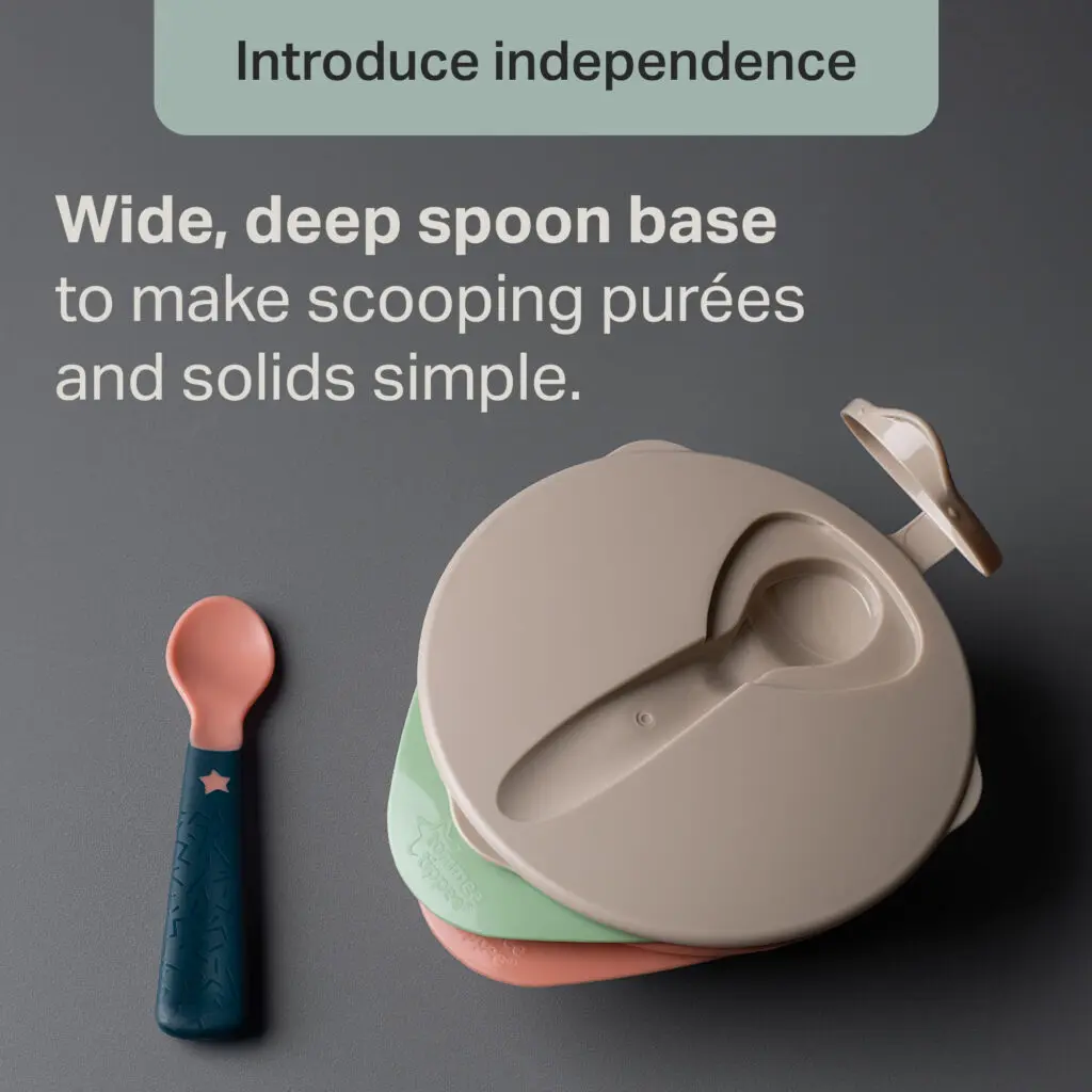 Gamelles Tommee Tippee Easy Scoop avec couvercle de voyage et cuillère