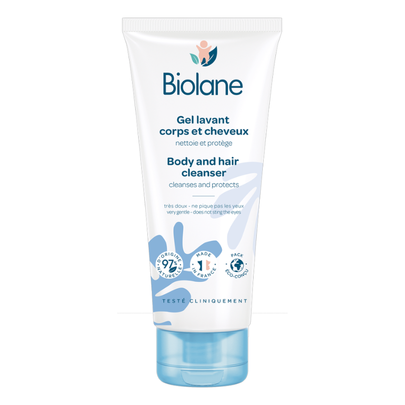 xx Gel Lavant Corps  et Cheveux Biolane 200 ml  Nettoyage Doux et Hydratation Quotidienne pour Bébé