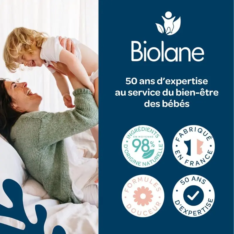 Gel Lavant Corps  et Cheveux Biolane 200 ml  Nettoyage Doux et Hydratation Quotidienne pour Bébé