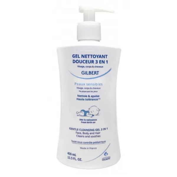 xx Gilbert Gel Nettoyant Douceur 3en1 Bebe 400ml