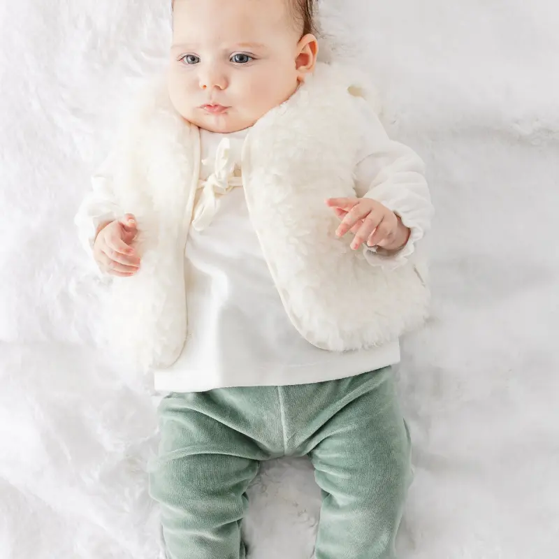 Gilet bébé basique Andy Wawa AC25254 écru