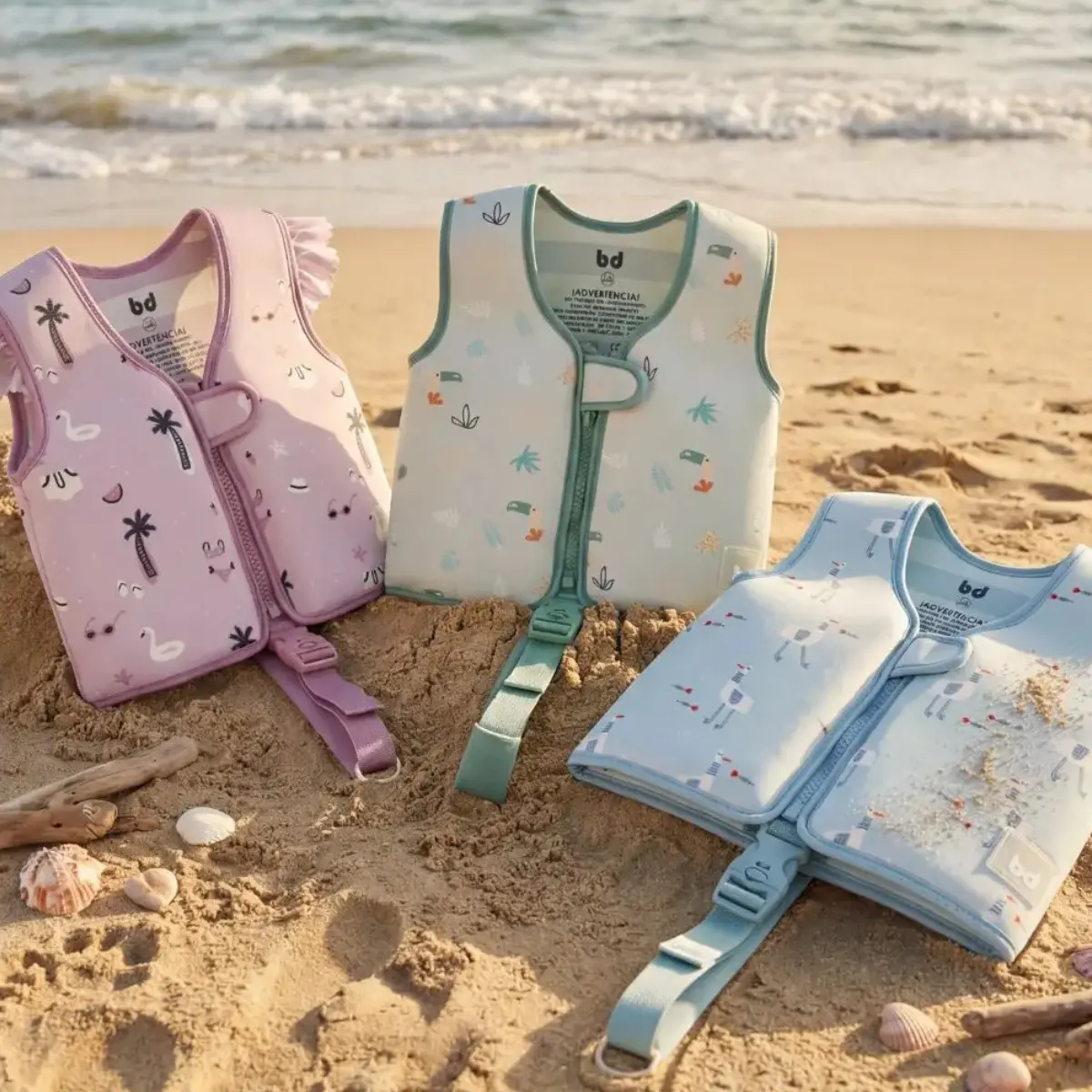 Gilet de natation bébé anti-UV UPF 50+ Bimbidreams Vert