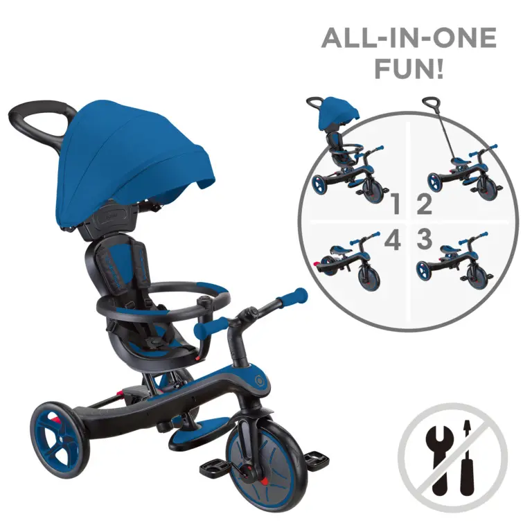 Globber Tricycle Explorer 4en1 Évolutif Bleu