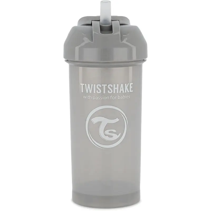 xx Gobelet à paille Twistshake 360 ​​ml - Gris - 6 mois plus