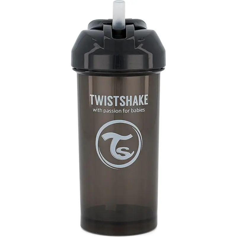 xx Gobelet à paille Twistshake 360 ​​ml - Noir - 6 mois plus