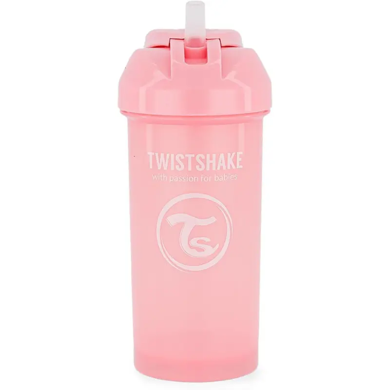 xx Gobelet à paille Twistshake 360 ​​ml - Rose perle - 6+m