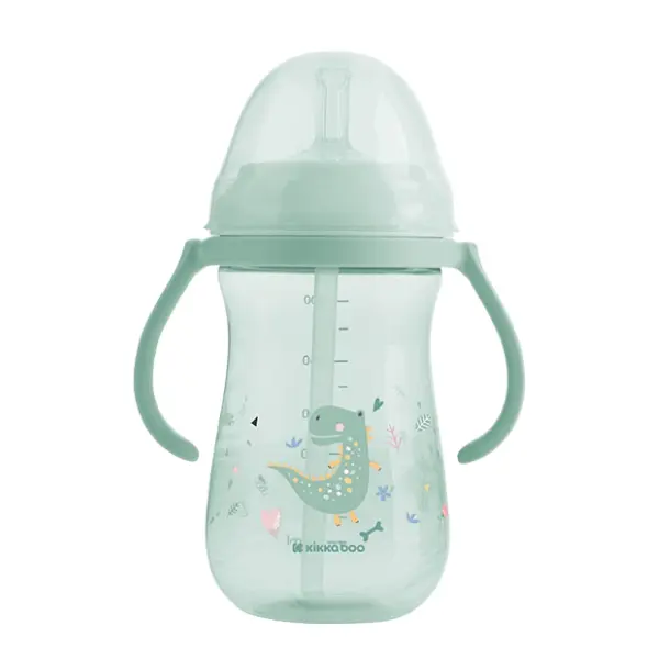 xx Gobelet PP avec paille en silicone 300 ml Dino World Menthe