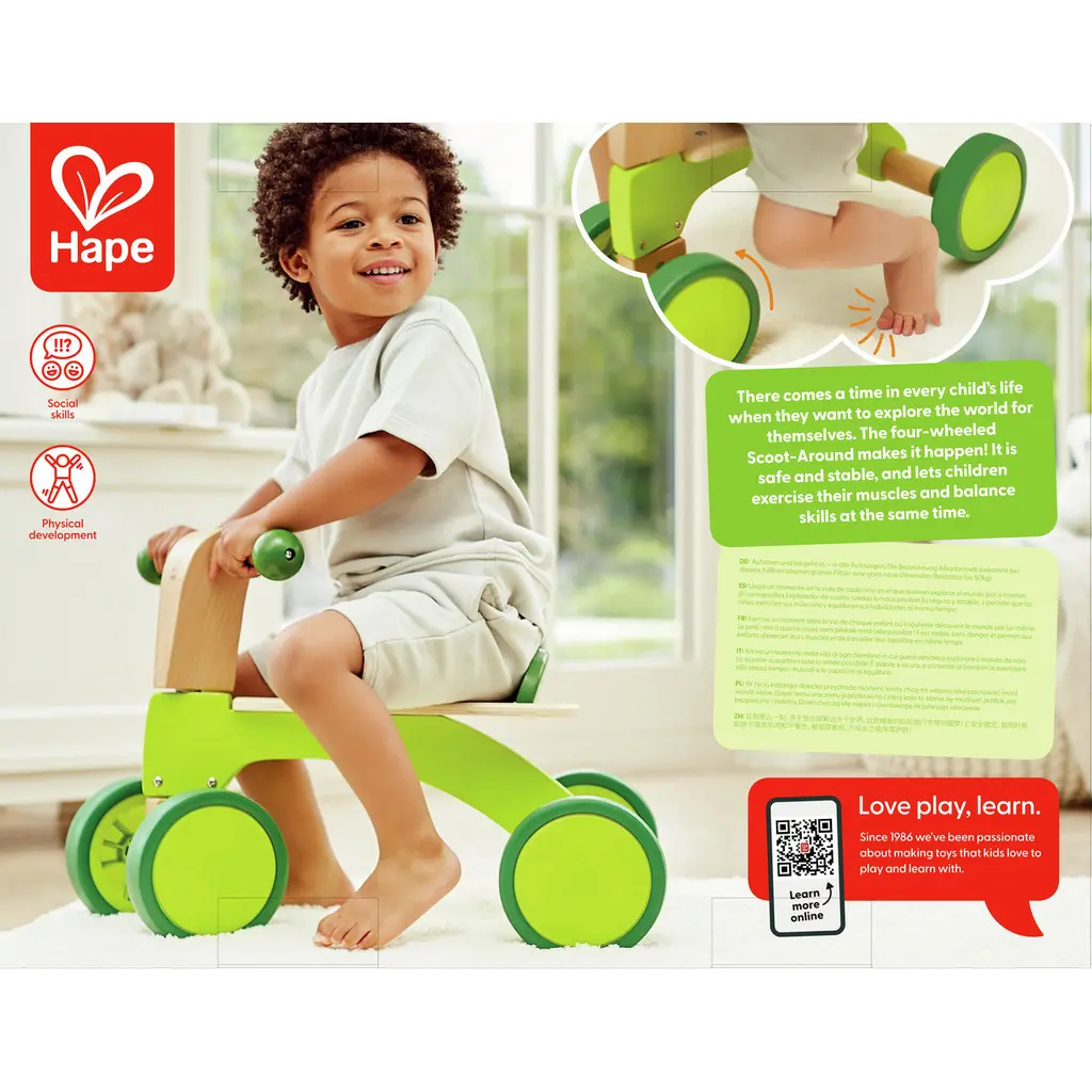 Hape Trottinette à pousser (Scoot-Around)