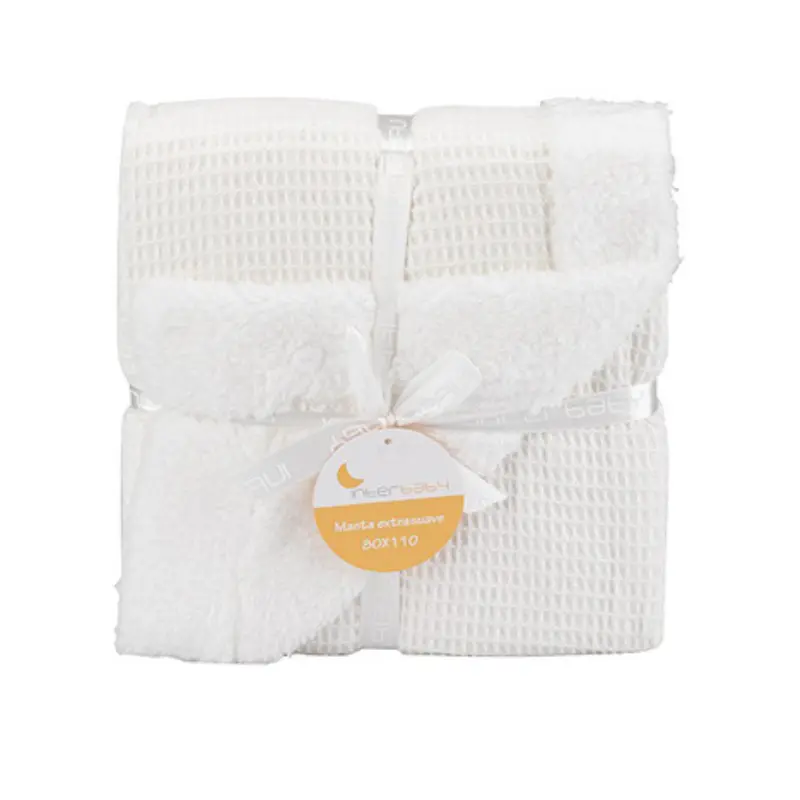 Interbaby Couverture nid d’abeille beige
