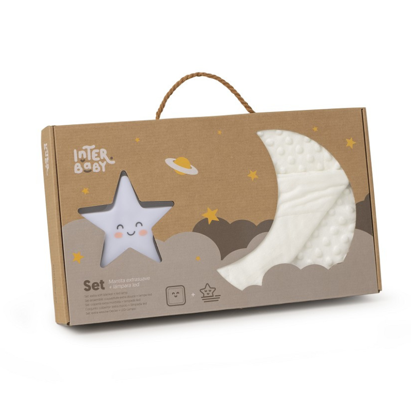 xx Interbaby Ensemble couverture à bulles  plus lampe beige