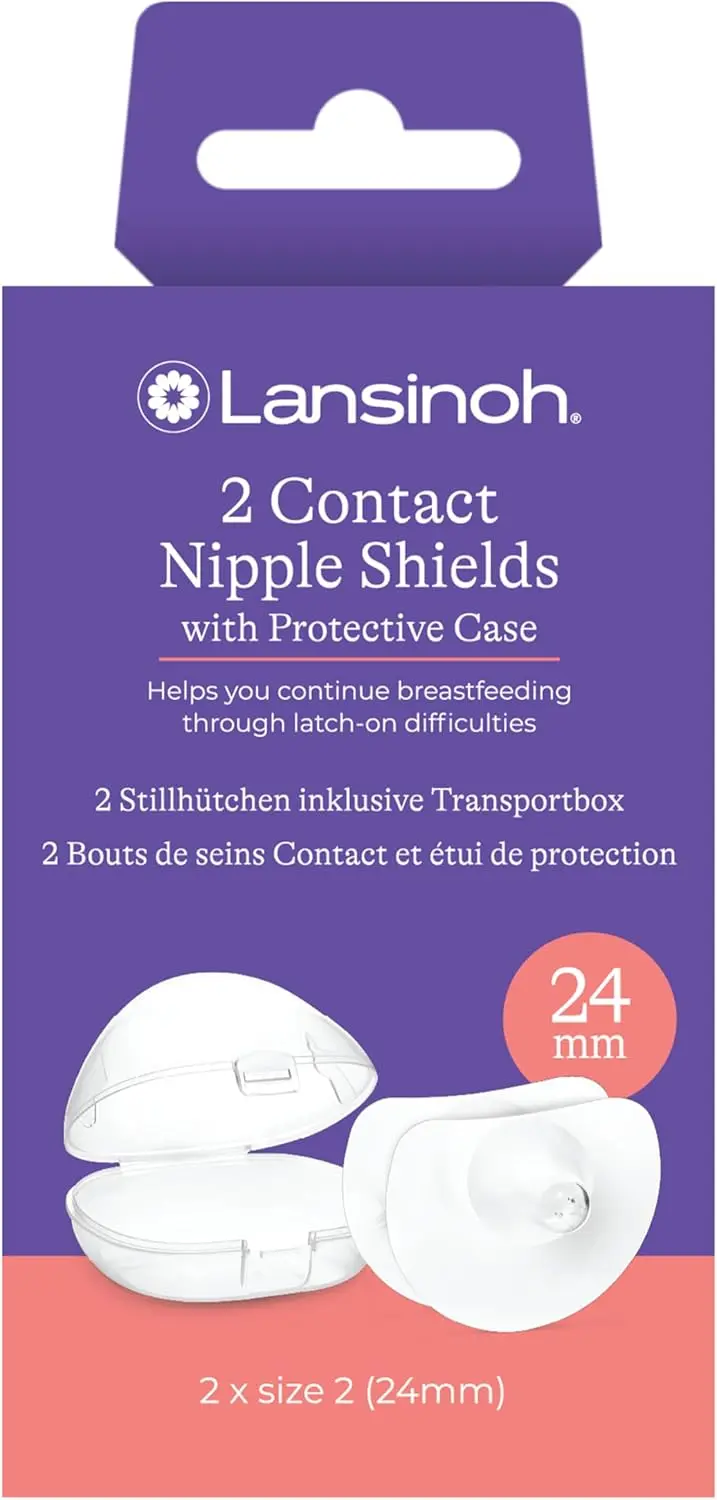 Lansinoh Bouts de sein 24 mm x2 Aide à la mise au sein + étui de transport