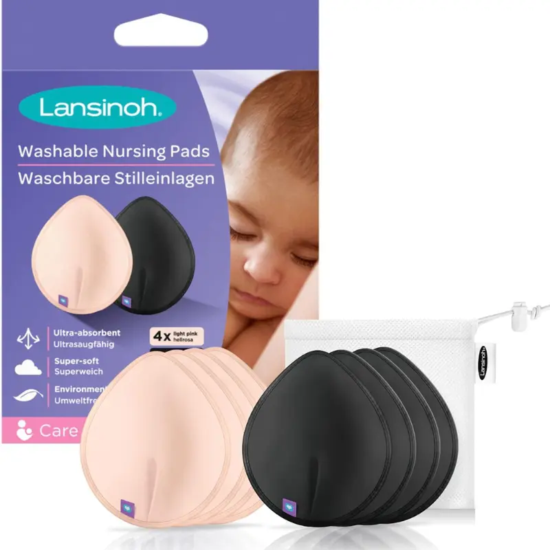 xx Lansinoh Coussinets d'allaitement lavables couleurs 8 pièces