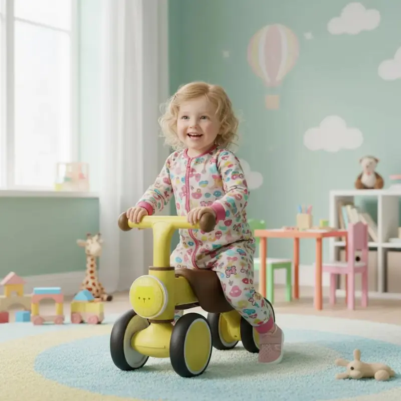 Lebei Vélo d’Équilibre pour Enfants Jaune