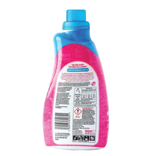 Lessive miracle Liquide non biologique sensible The Pink Stuff