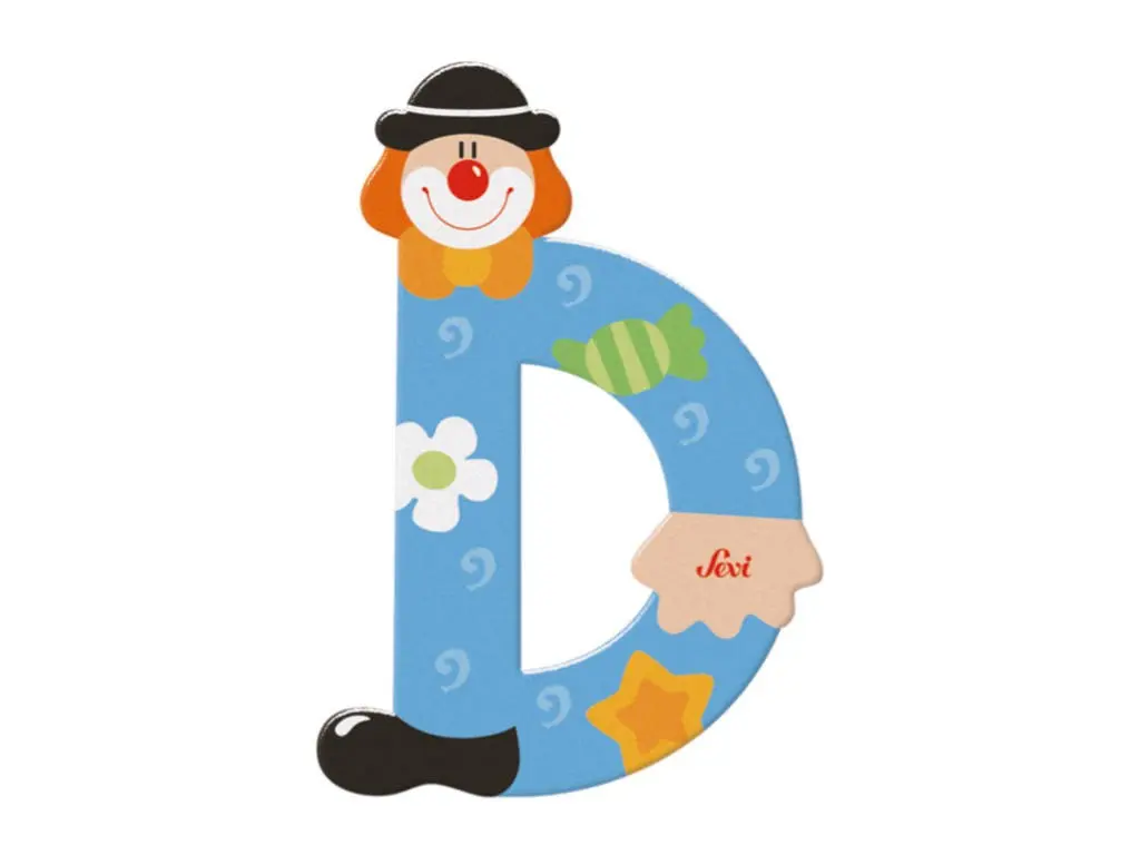 Lettre en Bois Clown D Sevi