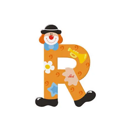 xx Lettre en Bois Clown R