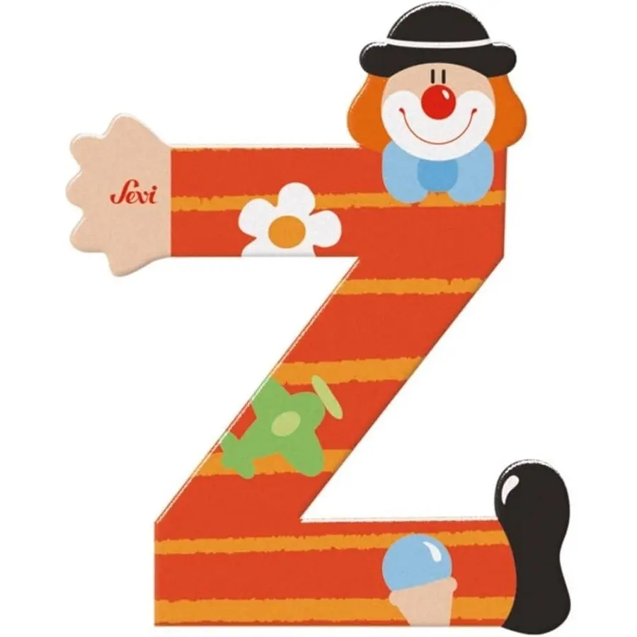 Lettre en Bois Clown Z