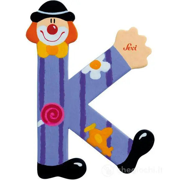 Lettre en Bois Clown K