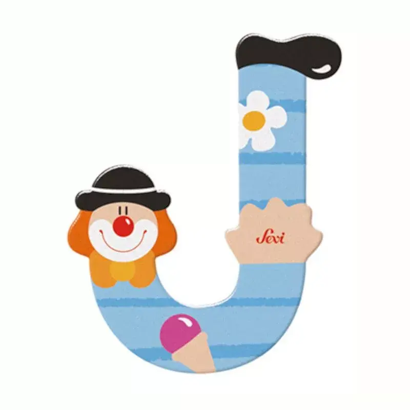 lettre Lettre en Bois Clown J Sevi