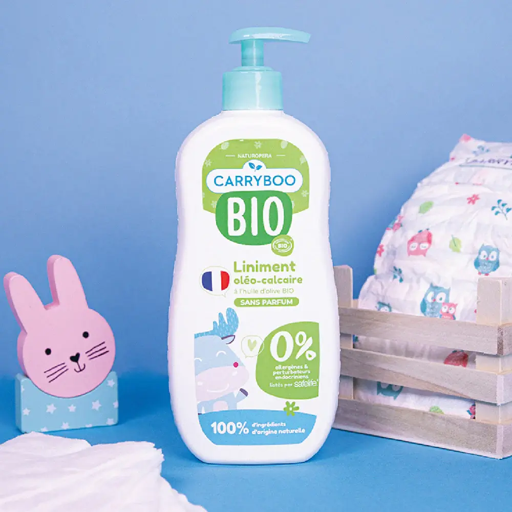 Liniment oléo-calcaire BIO olive 450ml Carryboo