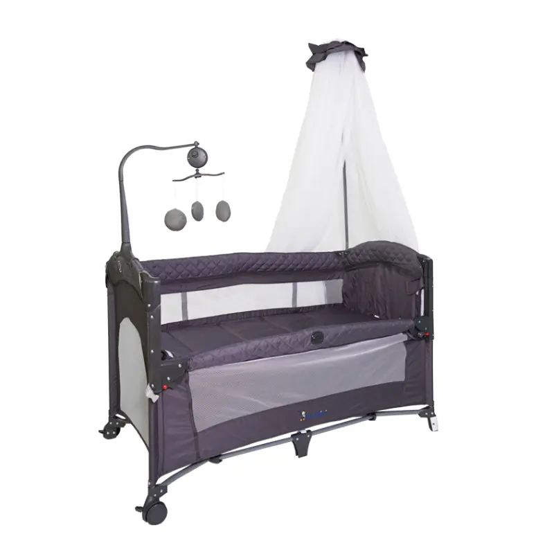 Lit Parc Cododo Confort Gris Foncé – Mon Bébé