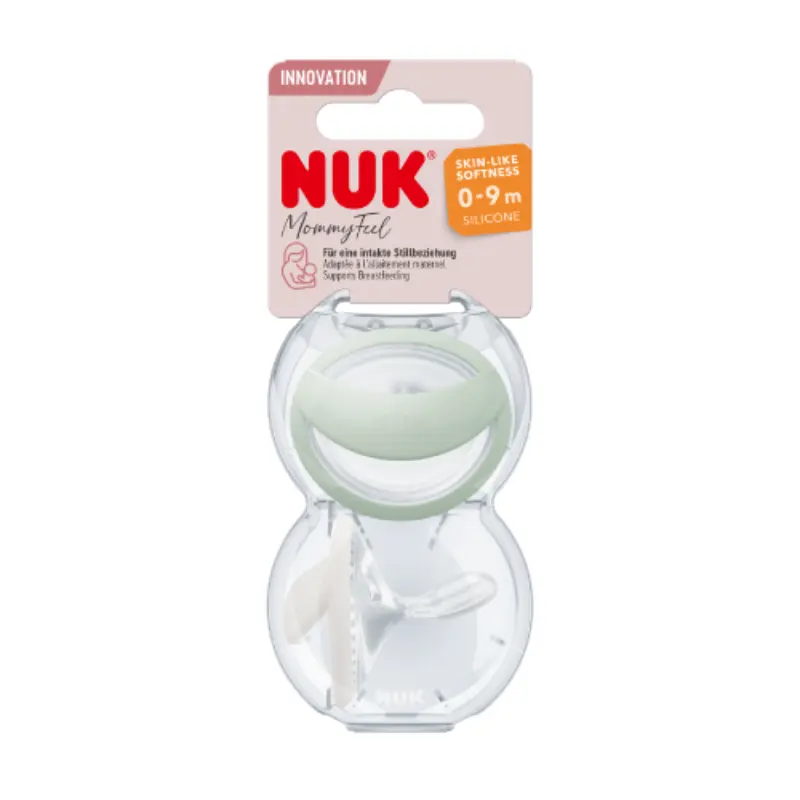 xx Lot de 2 sucettes en silicone NUK MommyFeel 0–9