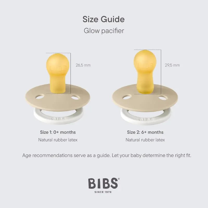 Lot de 2 Sucettes Rondes Nuit Bibs - Blush & Vanilla