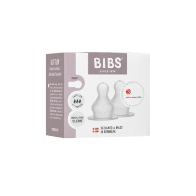 Lot de 2 Tétines BIBS en Silicone à Débit Lent