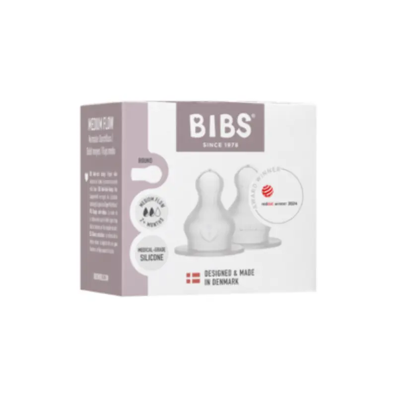 Lot de 2 Tétines de Biberon en Silicone – Débit Moyen