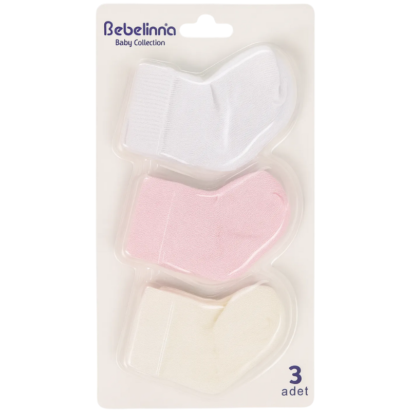 xx Lot de 3 Paires de Chaussettes Bébé Douces et Confortables