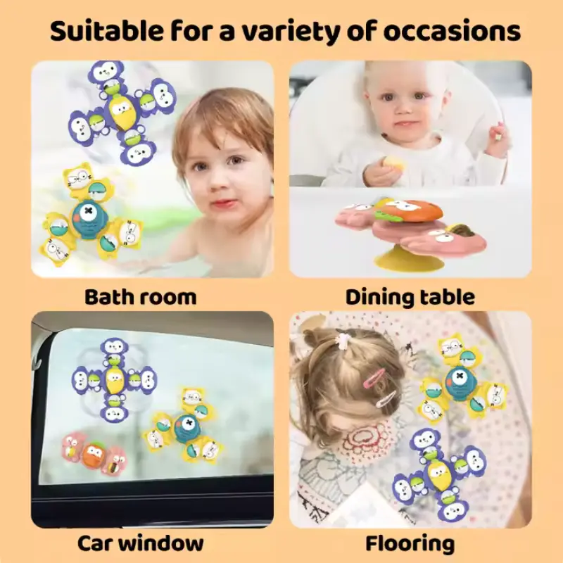 Lot de 3 pièces bébé bain Spinner rotatif