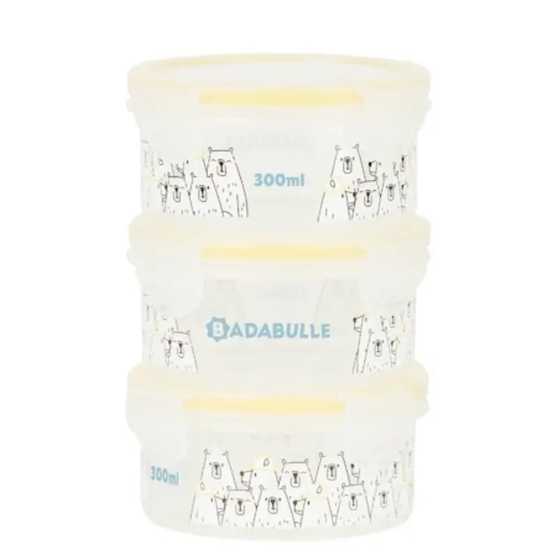 xx Lot de contenants 3x300 ml Badabulle