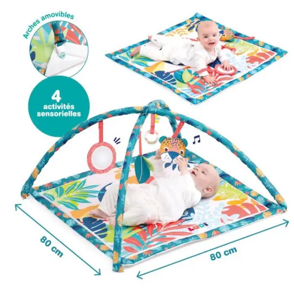 Ludi Tapis d'éveil Multiolore 80x80 cm
