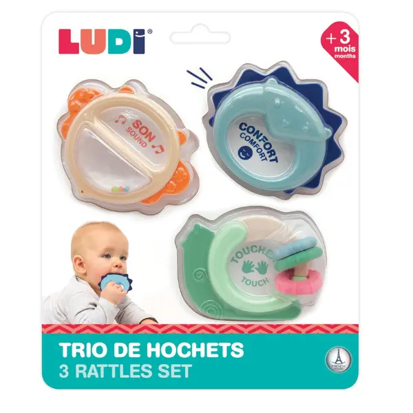 xx Ludi Trio de hochets Multicolore