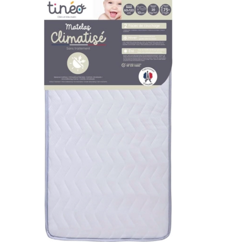xx Matelas bébé 60x120cm Climatisé – Tinéo