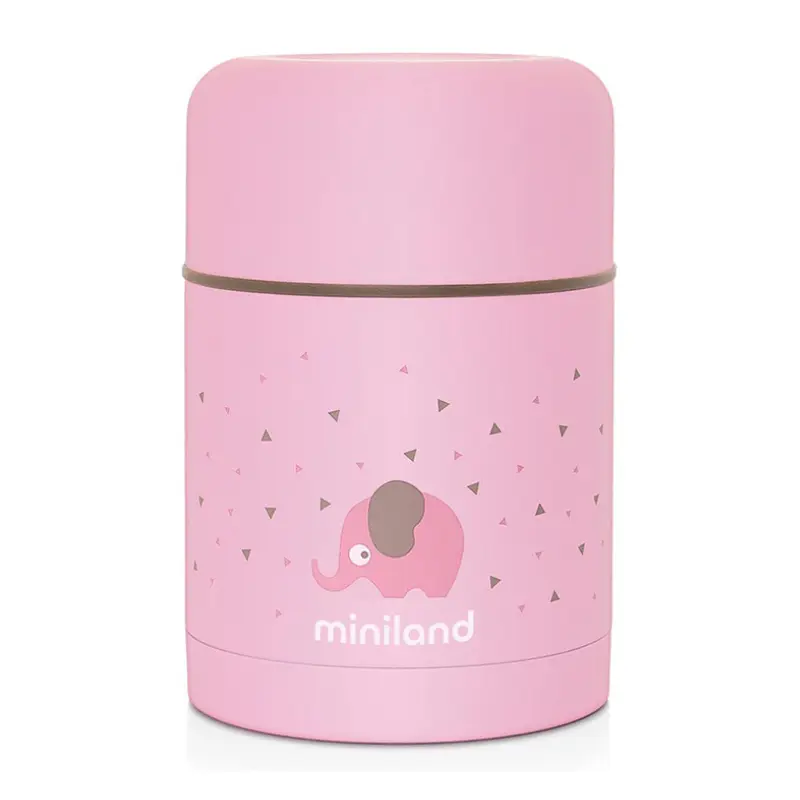 xx Miniland Thermos 600ml pour aliments solides rose