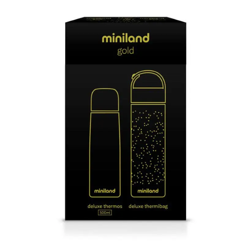 Miniland Thermos Deluxe gold 500ml + sac isotherme
