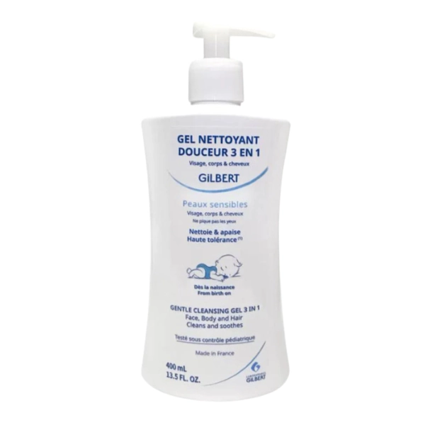 Offre  Gilbert Gel Nettoyant - Baume Relipidant 400ml = Eau Nettoyante 400ml