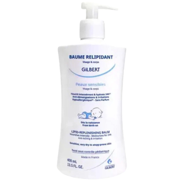 Offre  Gilbert Gel Nettoyant - Baume Relipidant 400ml = Eau Nettoyante 400ml