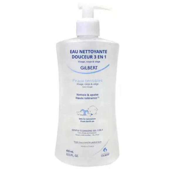 Offre  Gilbert Gel Nettoyant - Baume Relipidant 400ml = Eau Nettoyante 400ml