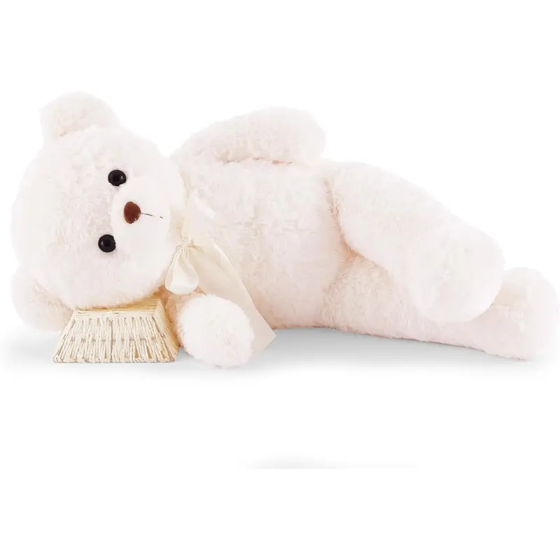 Ours en peluche géant 80 cm – Nounours doux et moelleux blanc
