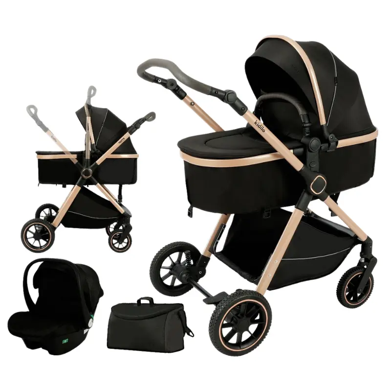 Pack Poussette  Multifonctions – Kidilo - Noir