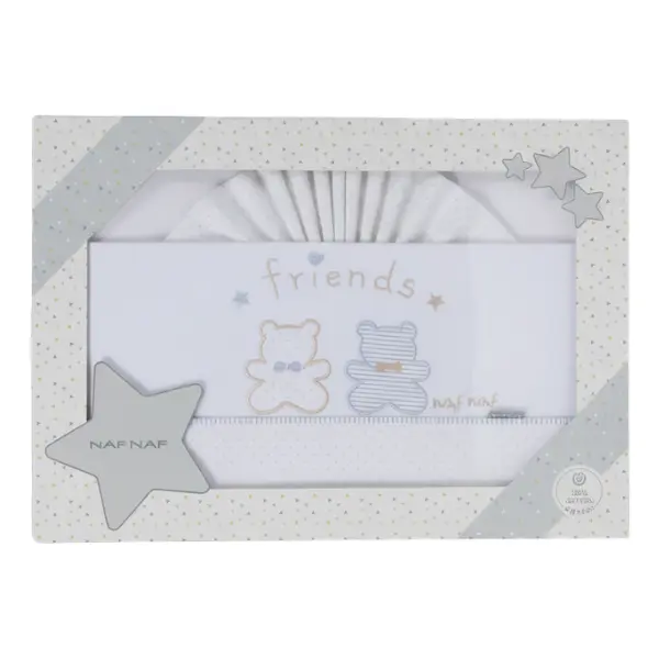 xx Parure de Lit Bébé NAF NAF Friends Beige