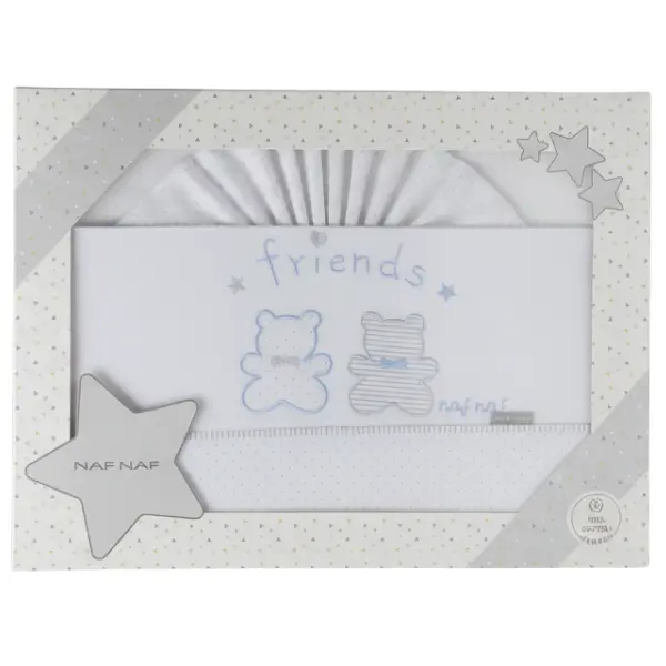 xx Parure de Lit Bébé NAF NAF Friends Bleu