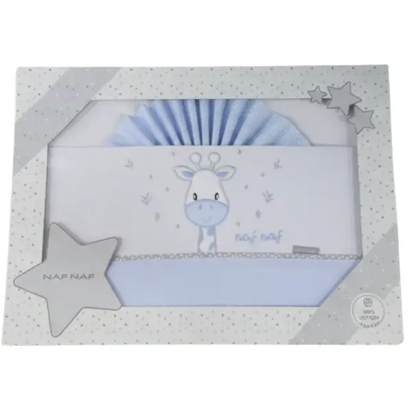 xx Parure de Lit Bébé NAF NAF Girafe Bleu