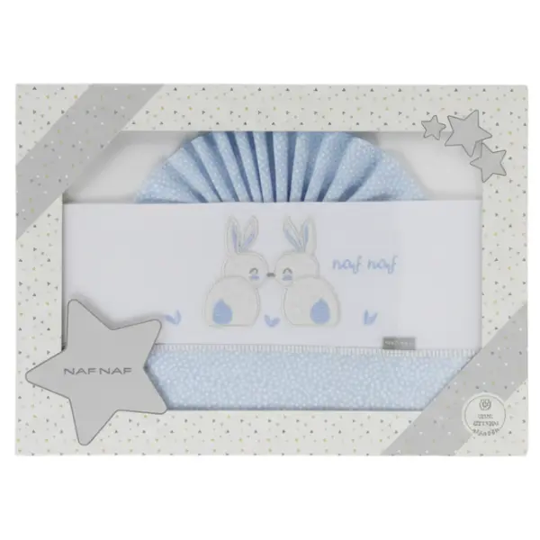 xx Parure de Lit Bébé NAF NAF Lapin Bleu